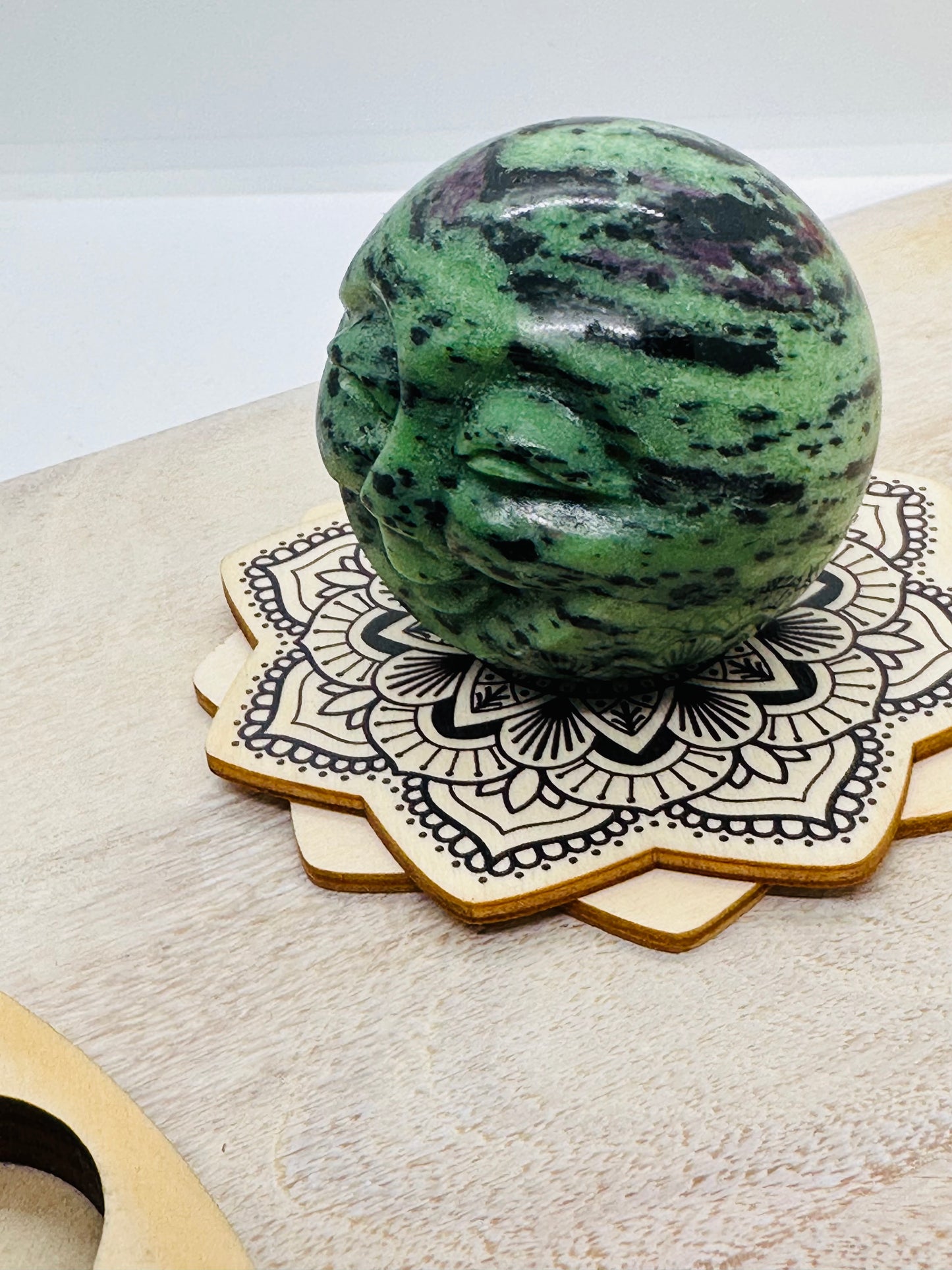 Ruby in Zoisite Sphere Face