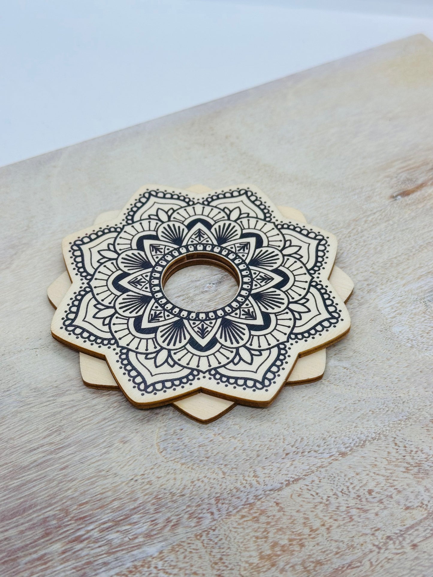 Mandala Sphere Holder Wooden