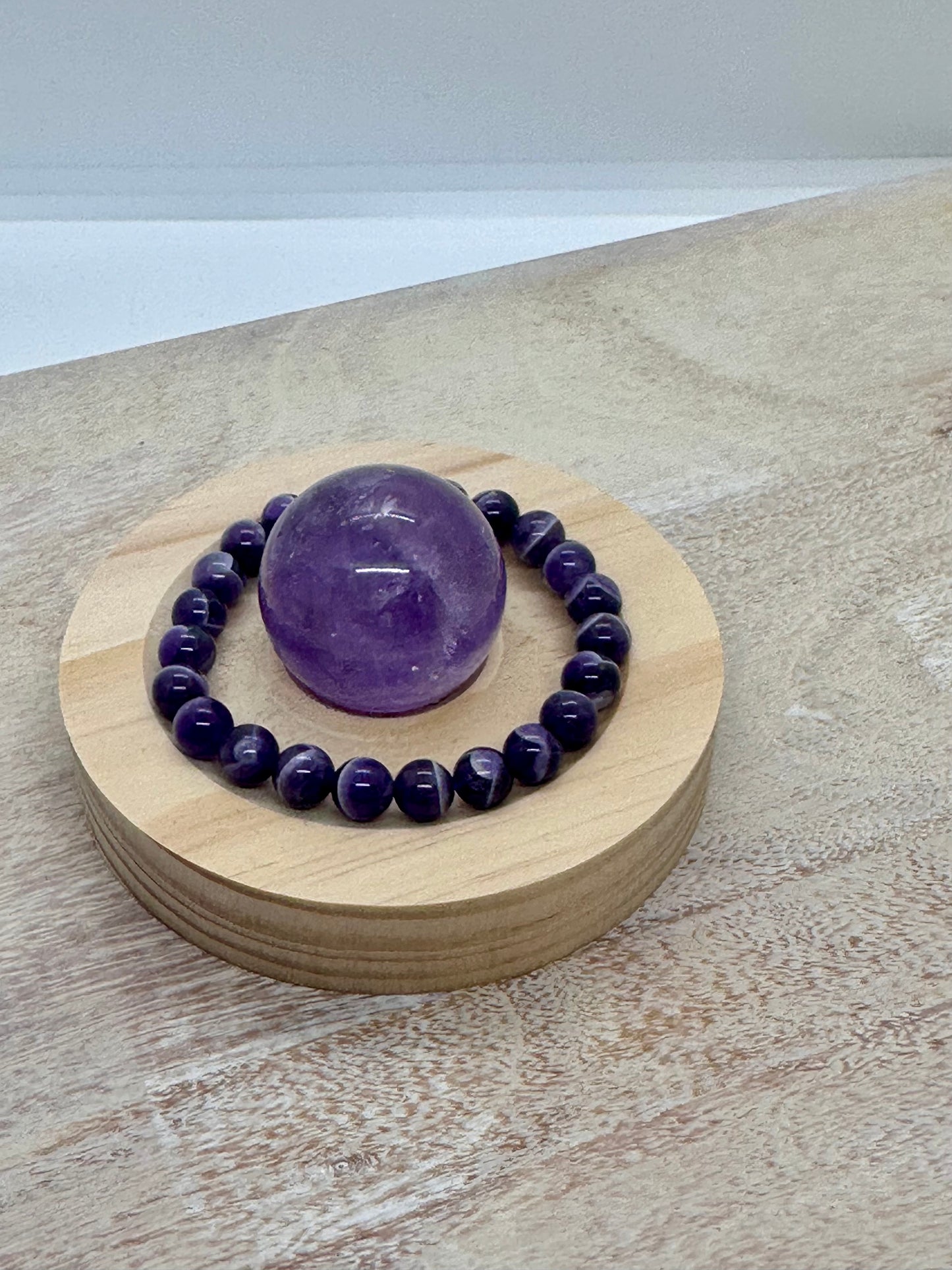 Wooden crystal holder