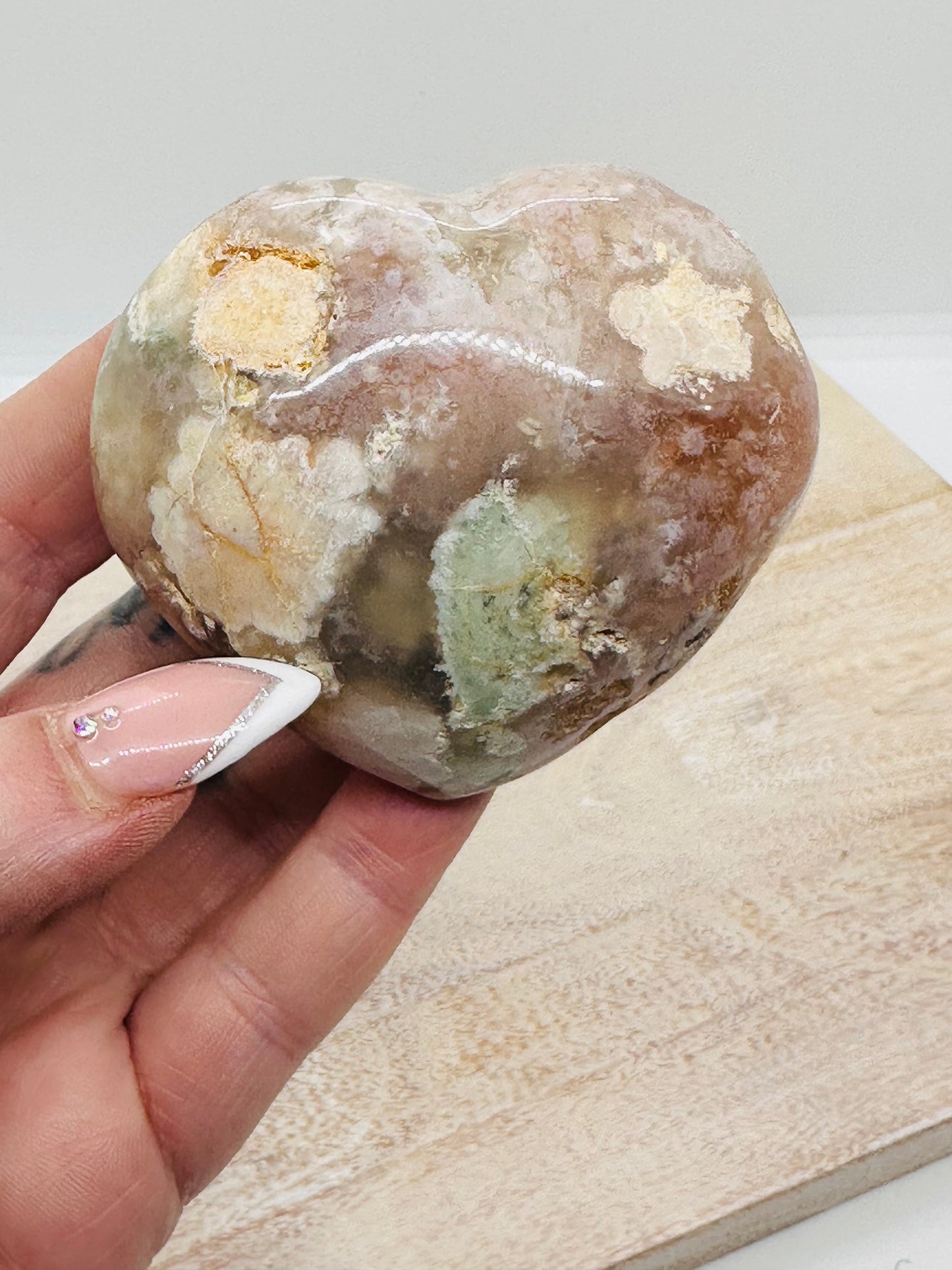 Flower Agate Heart