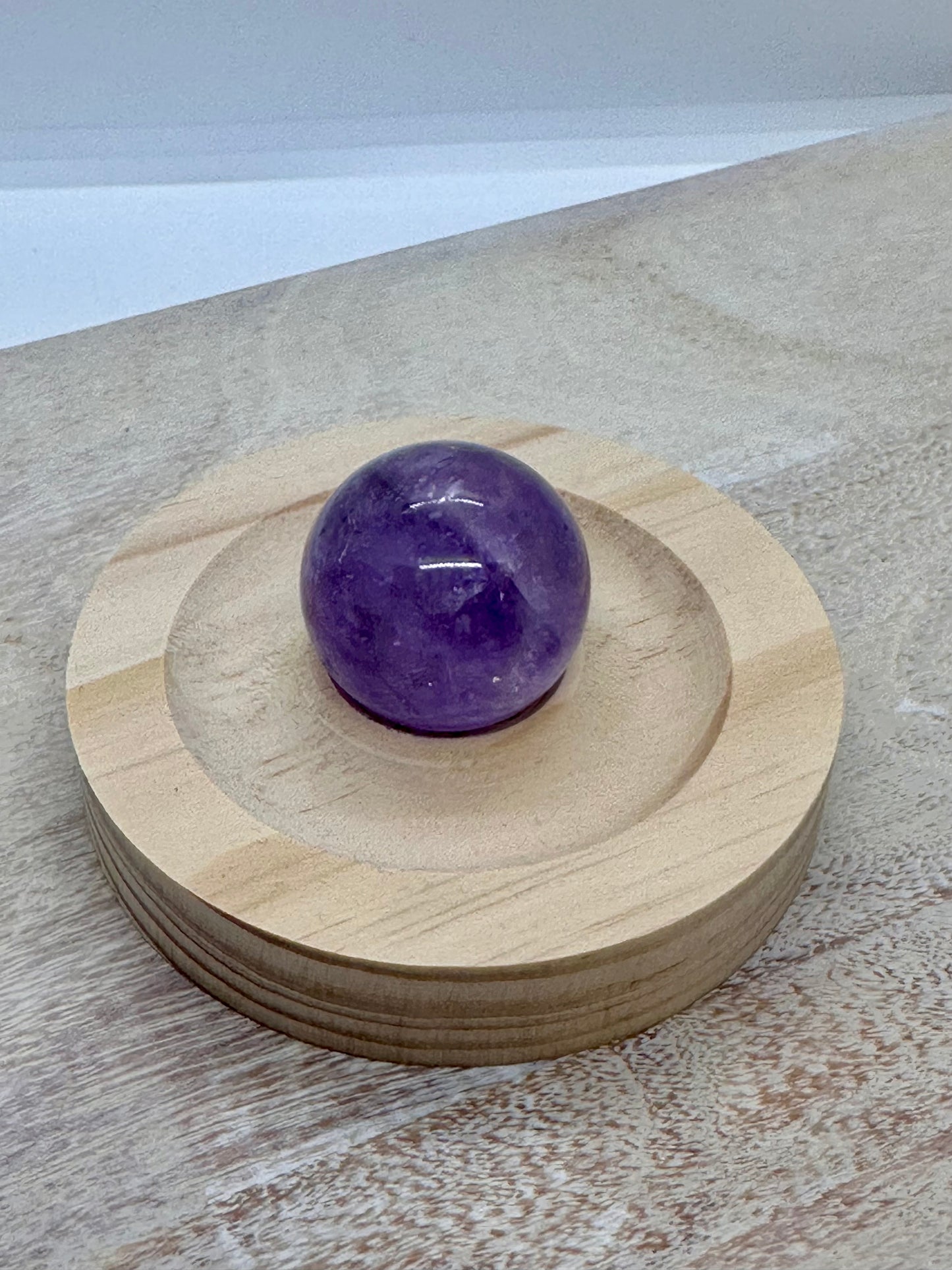 Wooden crystal holder