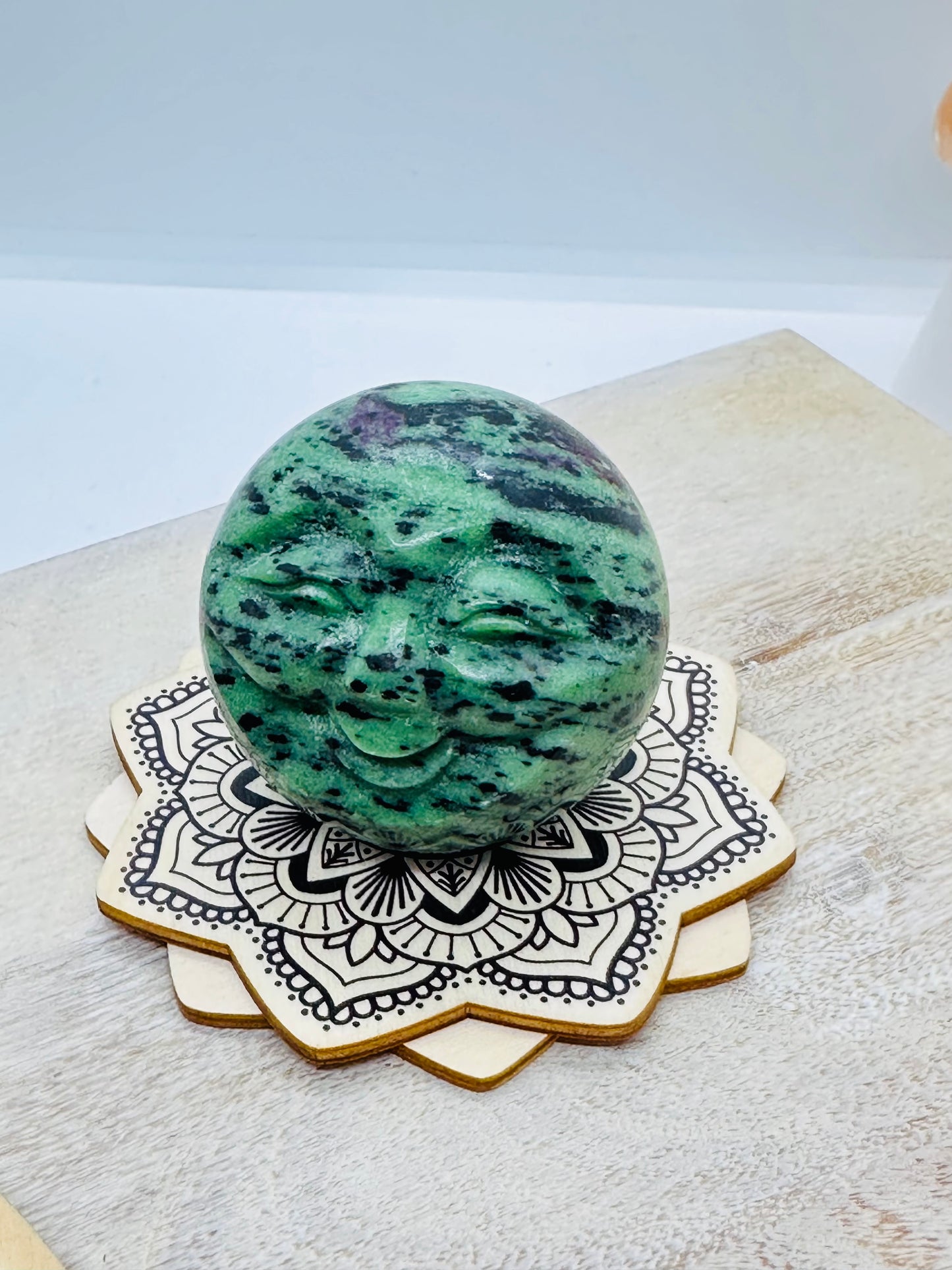 Ruby in Zoisite Sphere Face