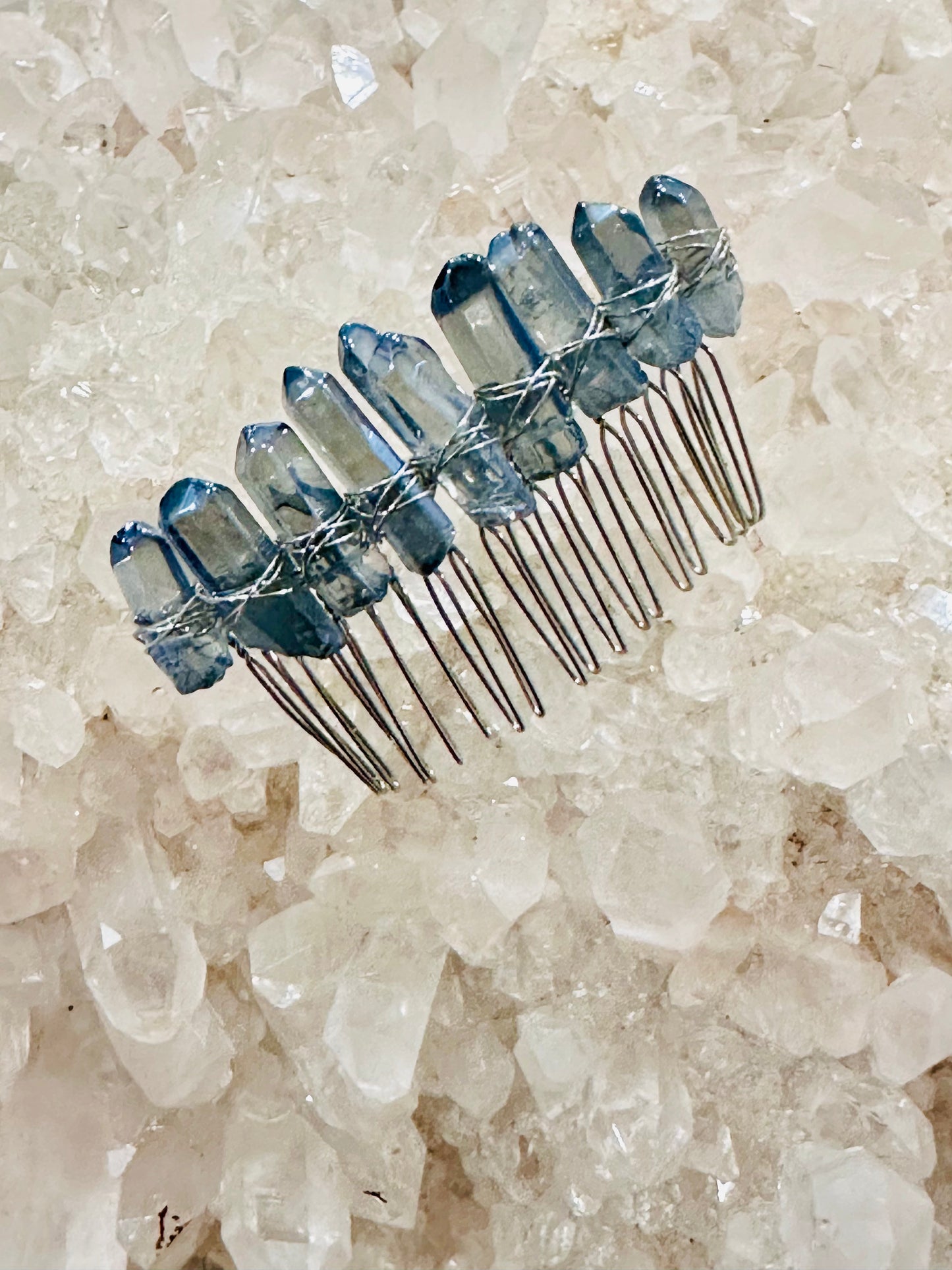 Blue Aura Quartz Head Band