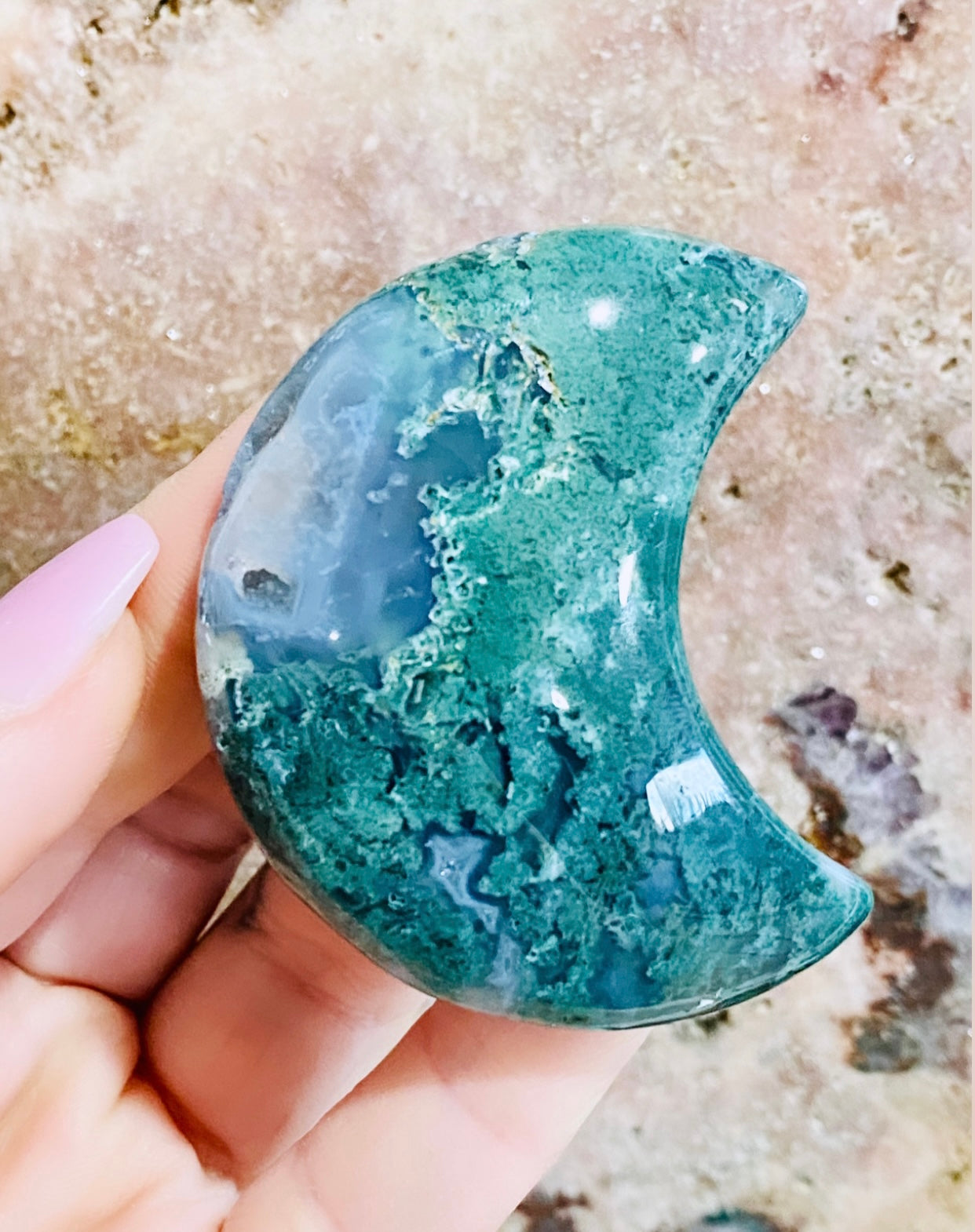 Moss Agate Moon