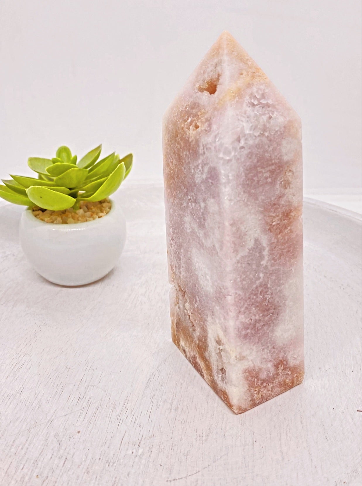 Pink Amethyst Druzy Tower