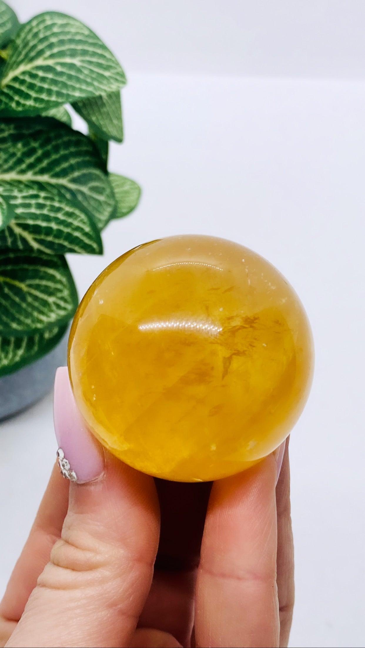Honey Calcite Sphere
