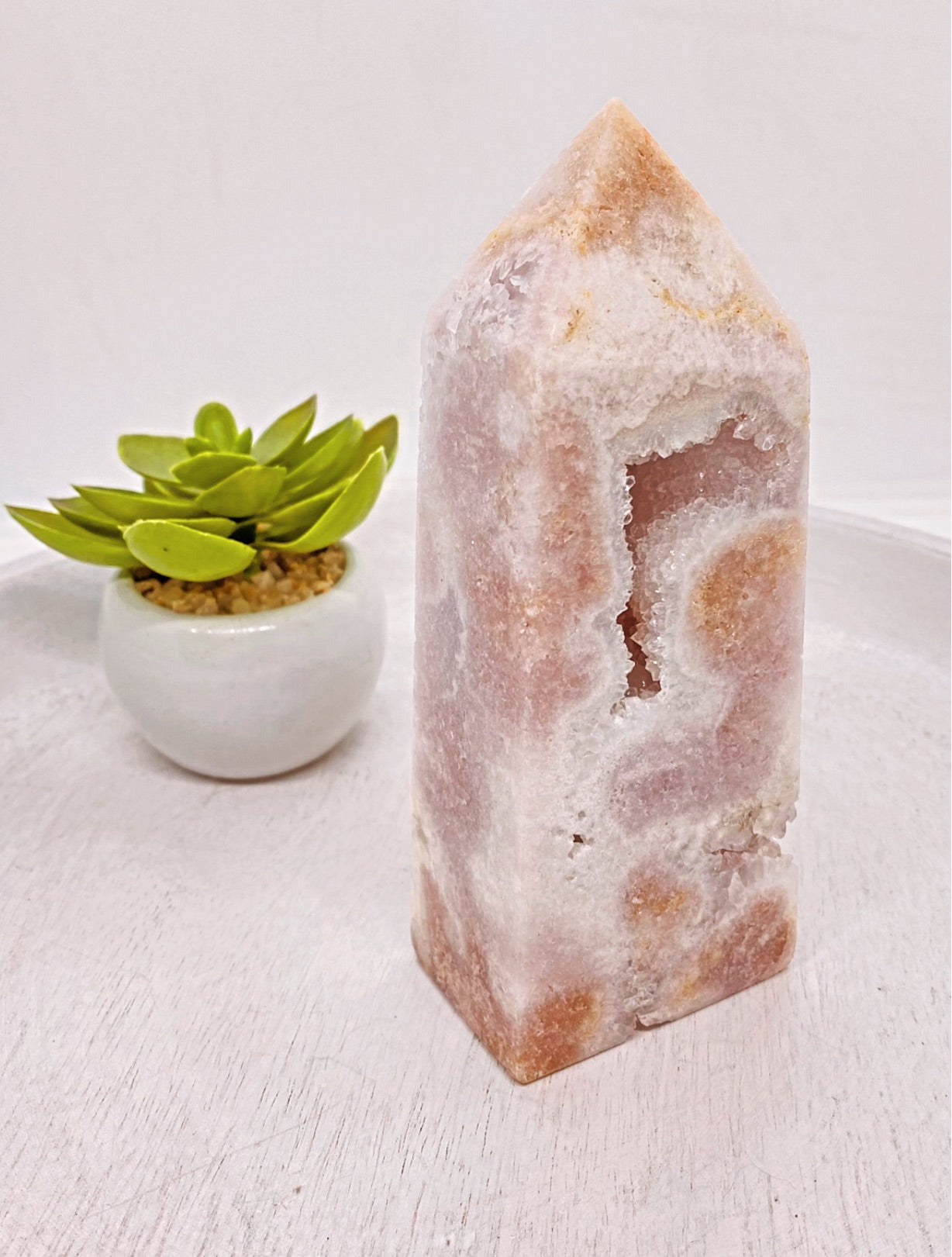 Pink Amethyst Druzy Tower