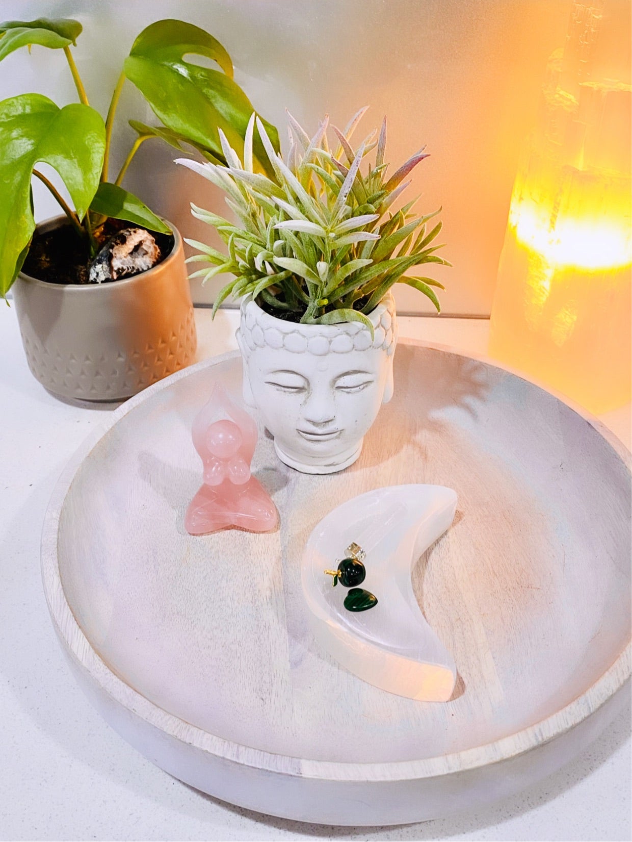 Selenite Moon Bowl