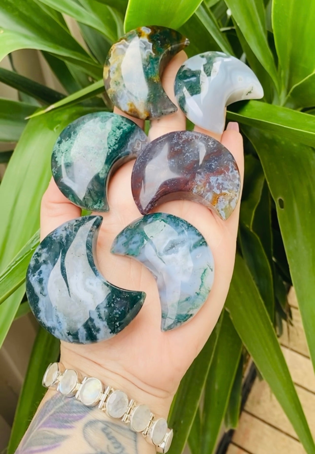 Moss Agate Moon