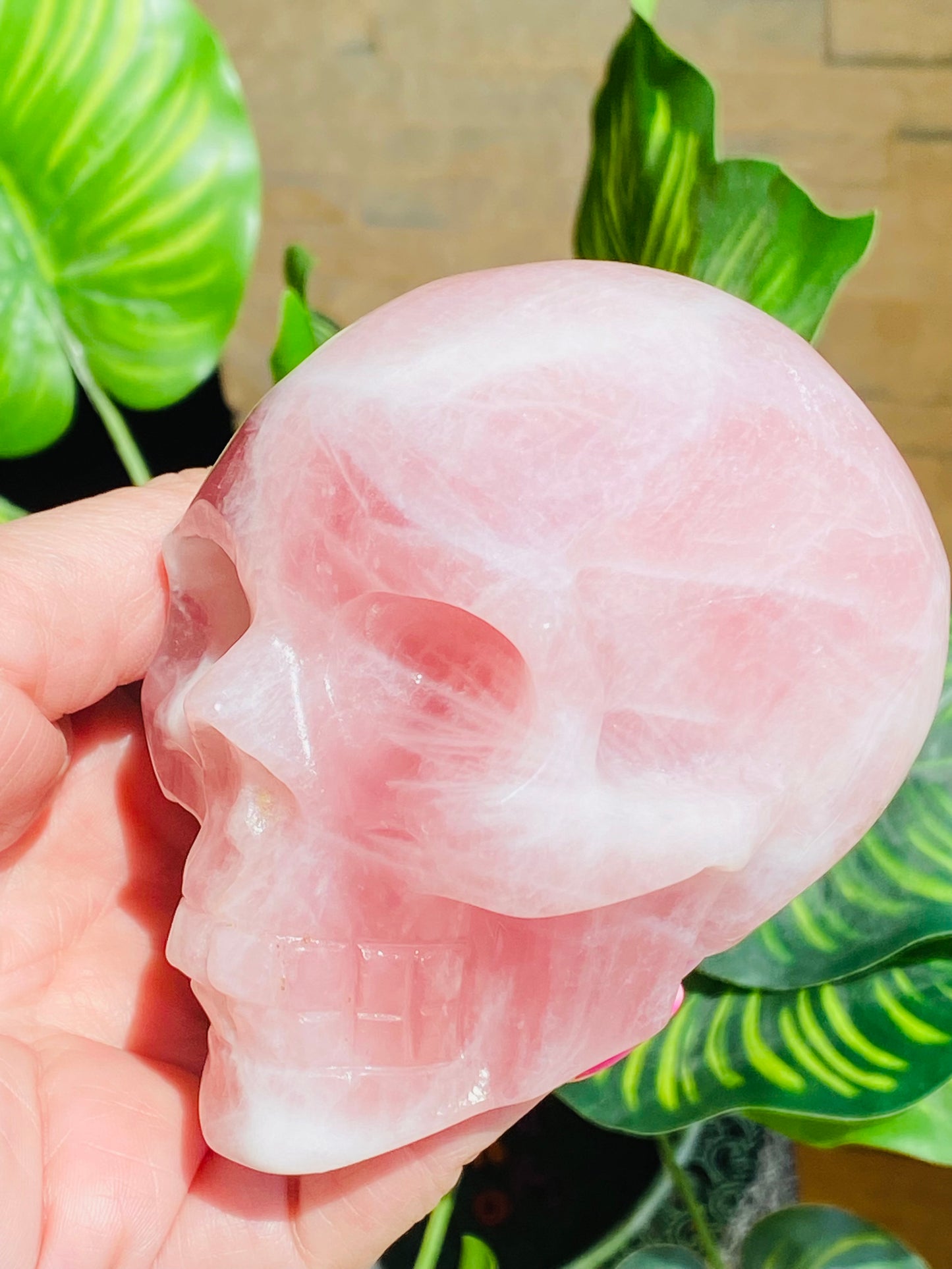 Rose Quartz Skull