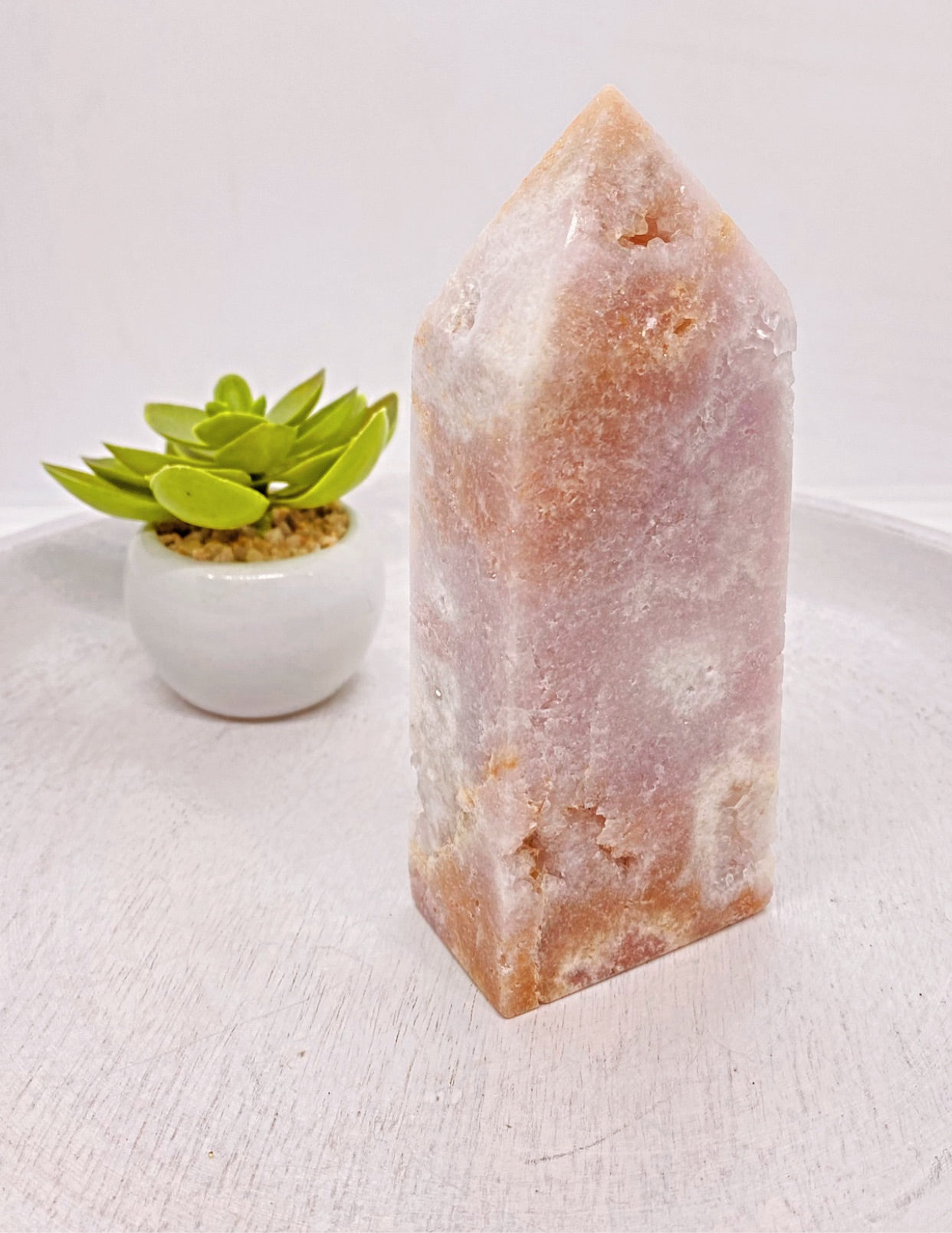 Pink Amethyst Druzy Tower