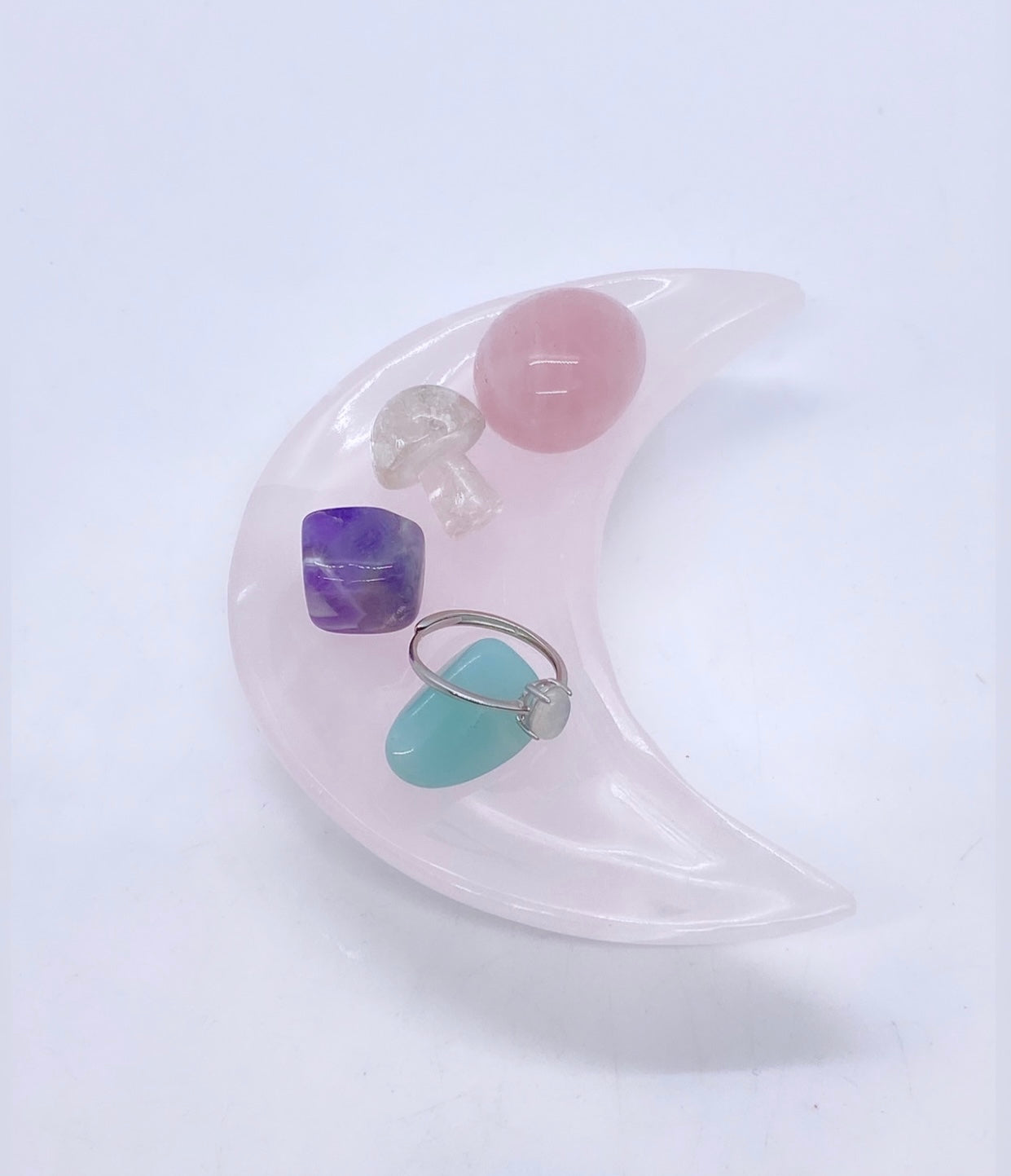 Pink Calcite Moon Bowl