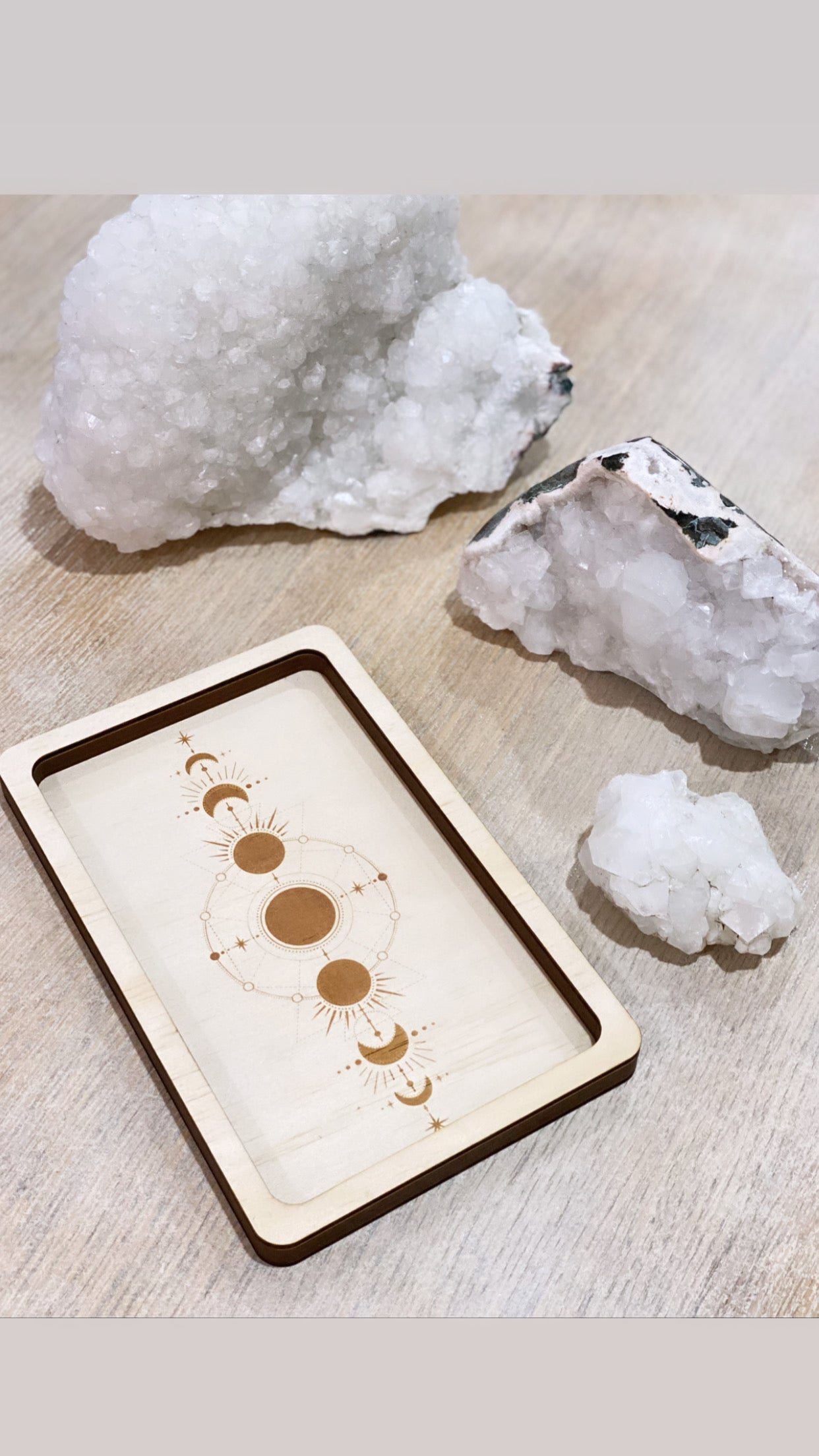 Rectangular Crystal Tray Large - moon phase