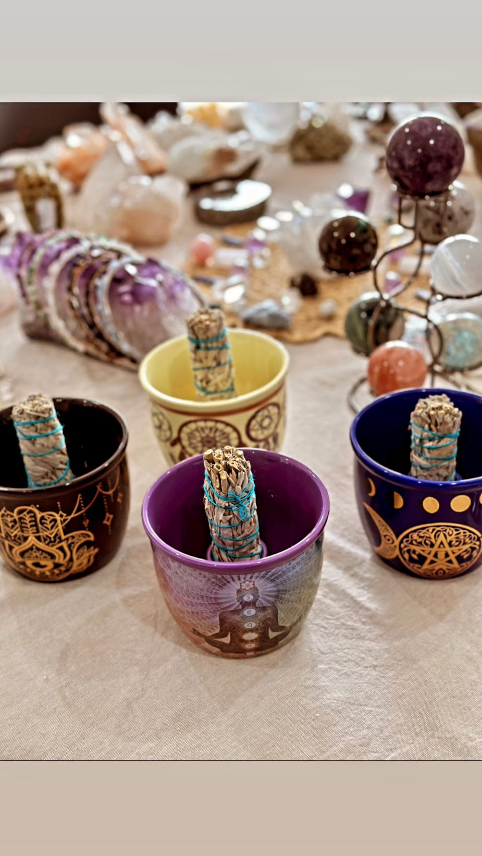 Sage Holder Hamsa Hand