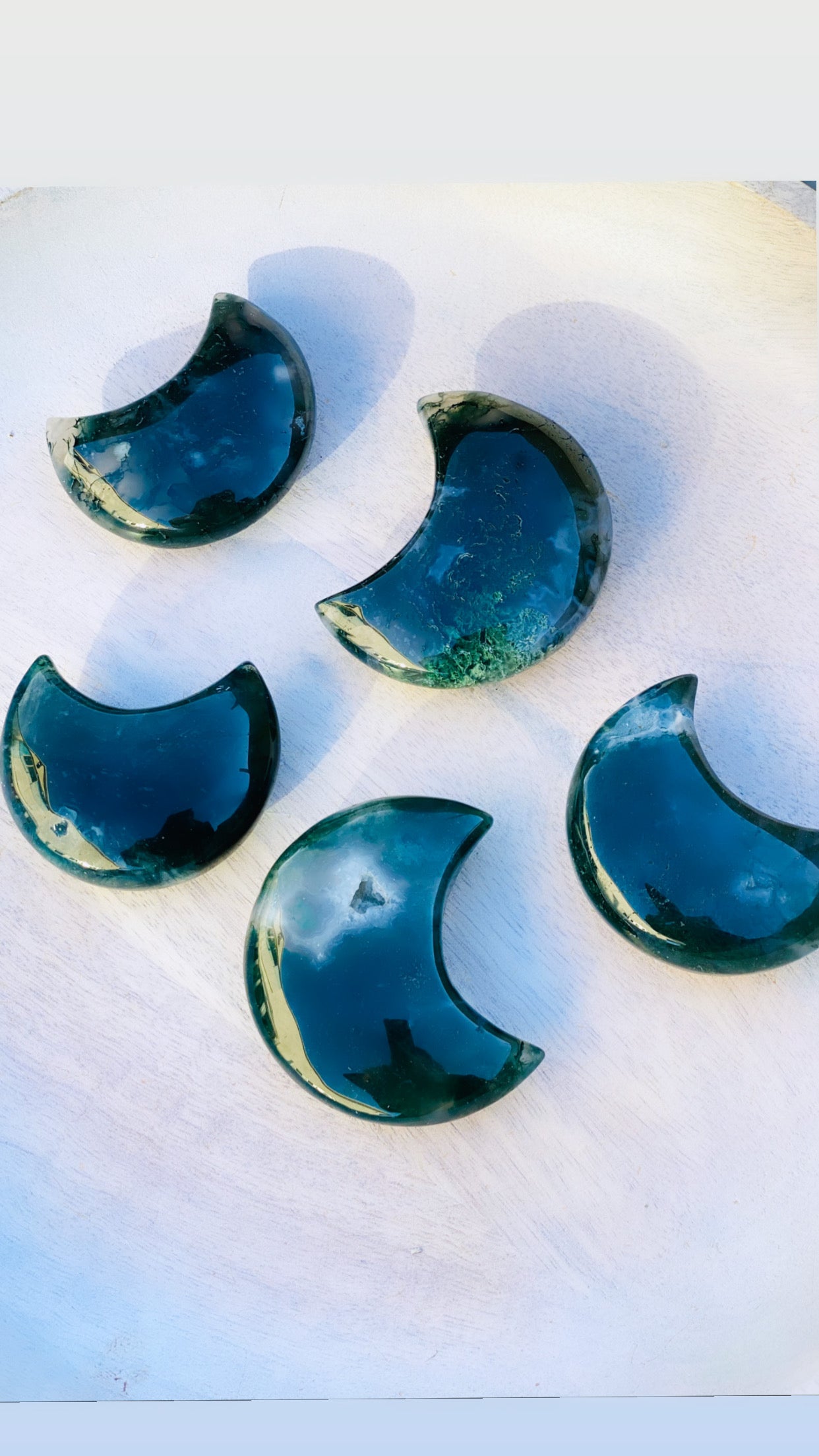 Moss Agate Moons