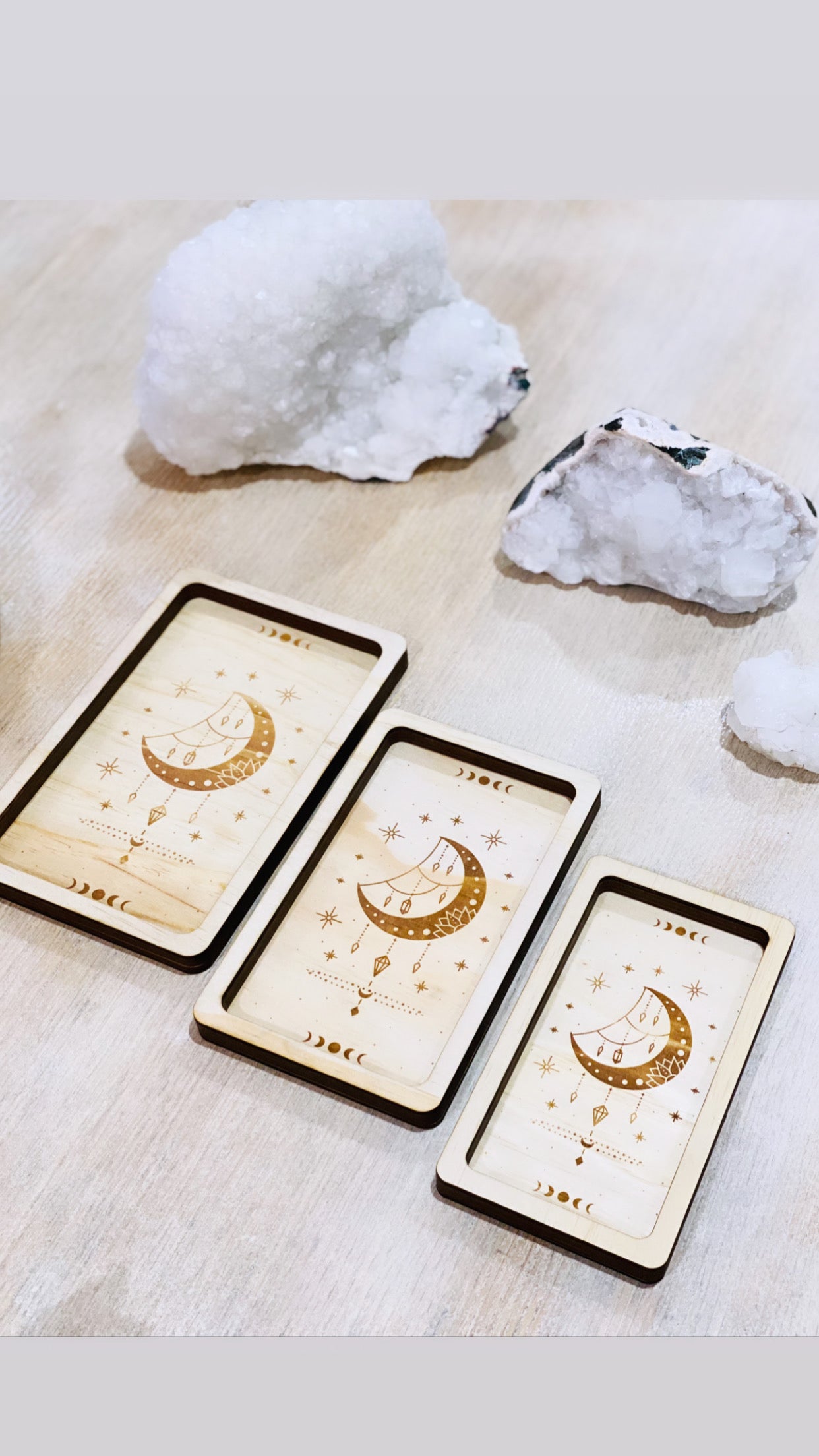 Rectangle Crystal Tray Small - half moon