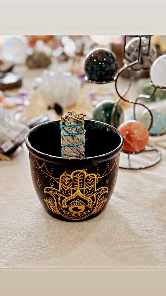 Sage Holder Hamsa Hand