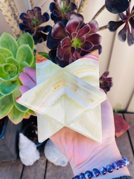 Onyx Merkaba Star