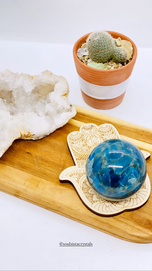 Blue Apatite Sphere