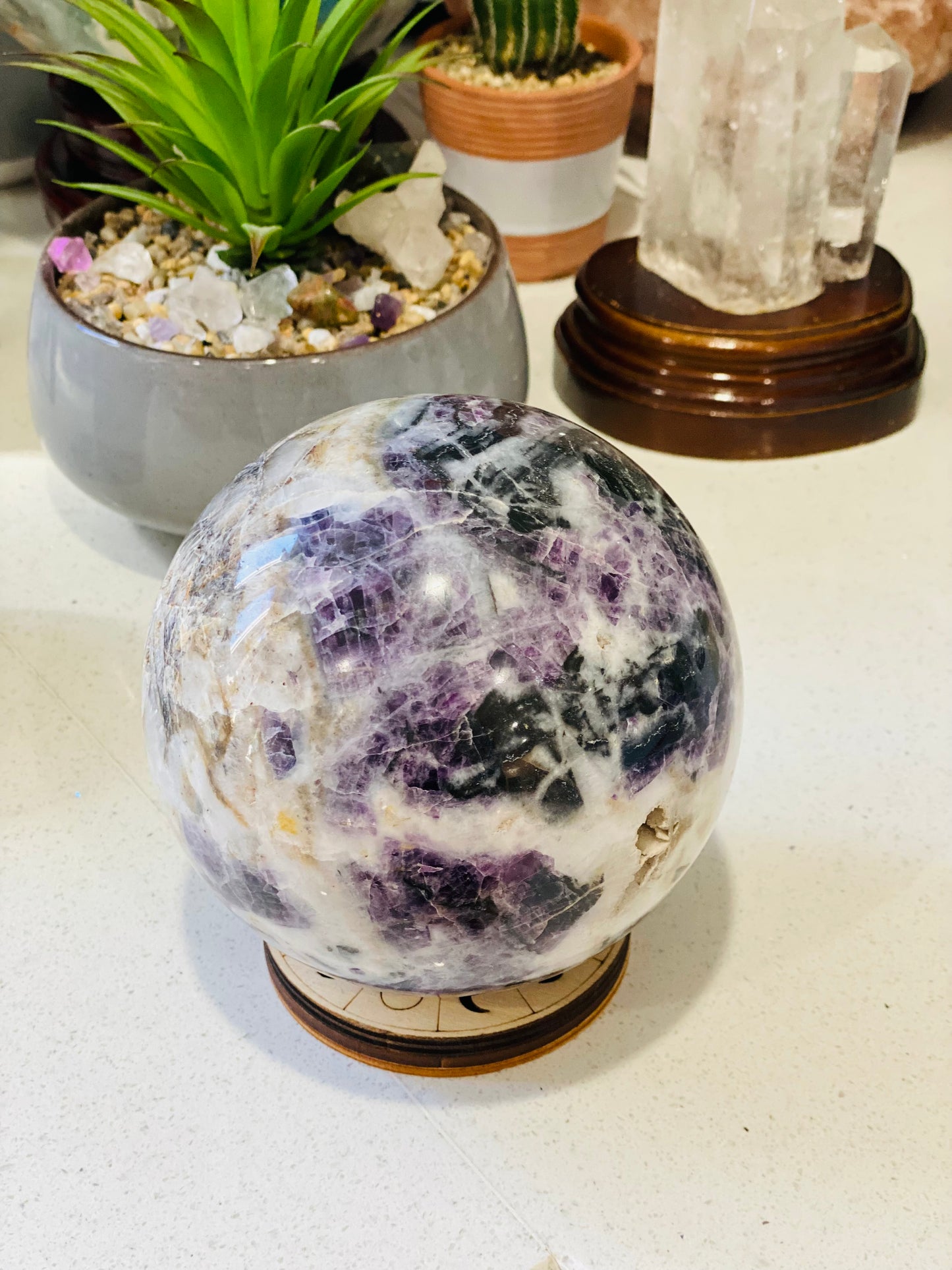 Purple Sphalerite Sphere