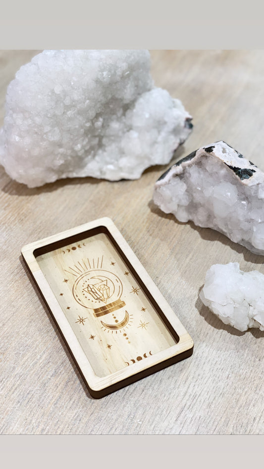 Rectangle Crystal Tray Small - crystal design