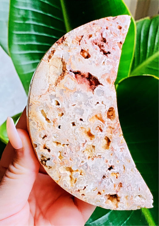 Druzy Lace Agate moon