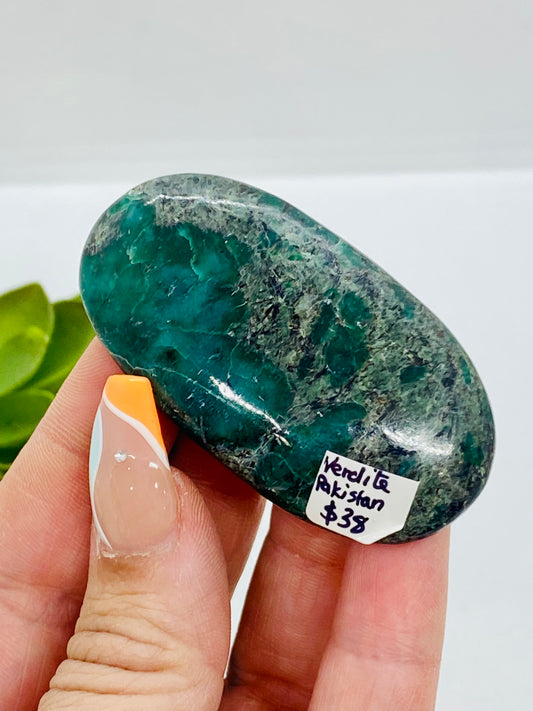 Verdite Palm Stone