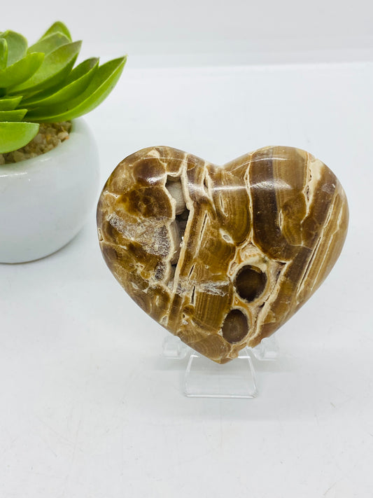 Chocolate Calcite Heart