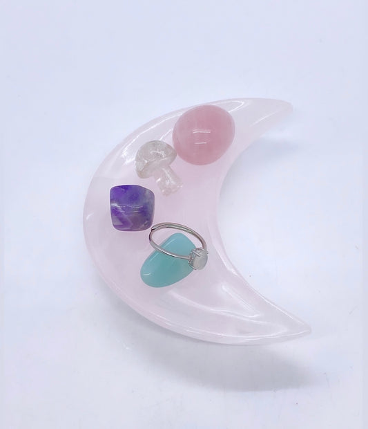 Pink Calcite Moon Bowl